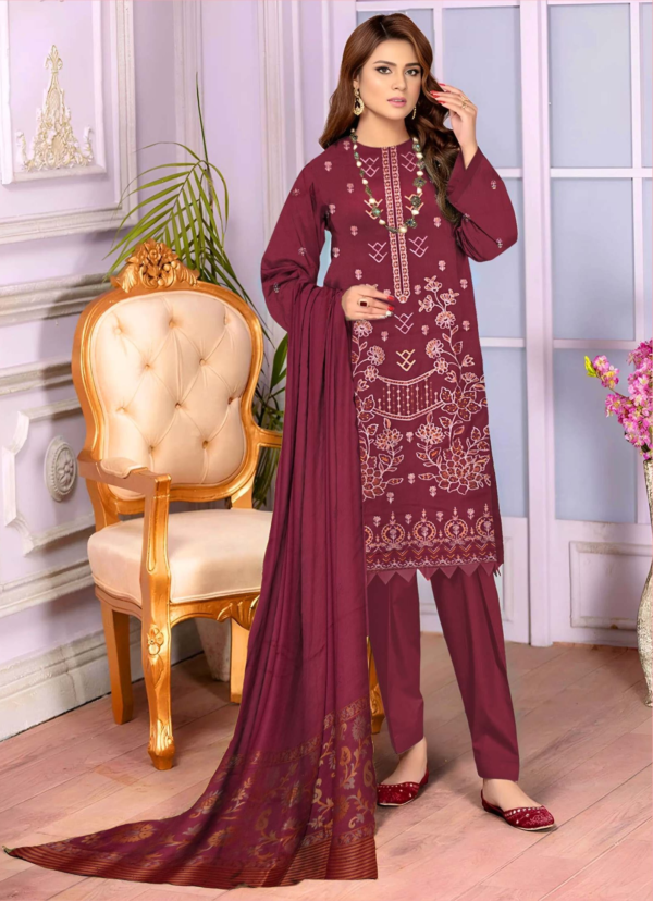 GOHAR NAYAB (LUXURY)– 3 PC UNSTITCHED - Image 2