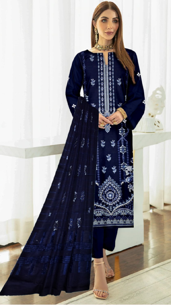 GUL-E-RUKH (LUXURY)– 3 PC UNSTITCHED - Image 3