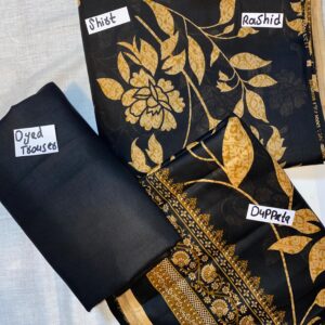 RASHEED {PREMIUM } -3pc UNSTICHED LAWN