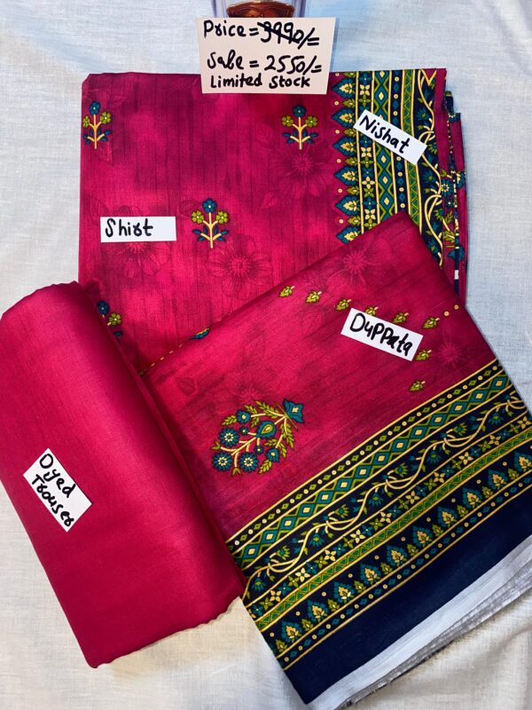 RASHEED {PREMIUM } -3pc UNSTICHED LAWN