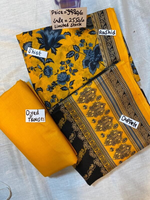 RASHEED {PREMIUM } -3pc UNSTICHED LAWN